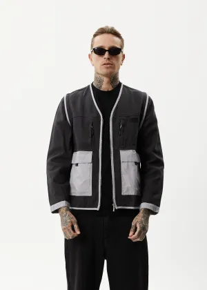 AFENDS Unisex Foreword - Unisex Convertible Jacket - Charcoal