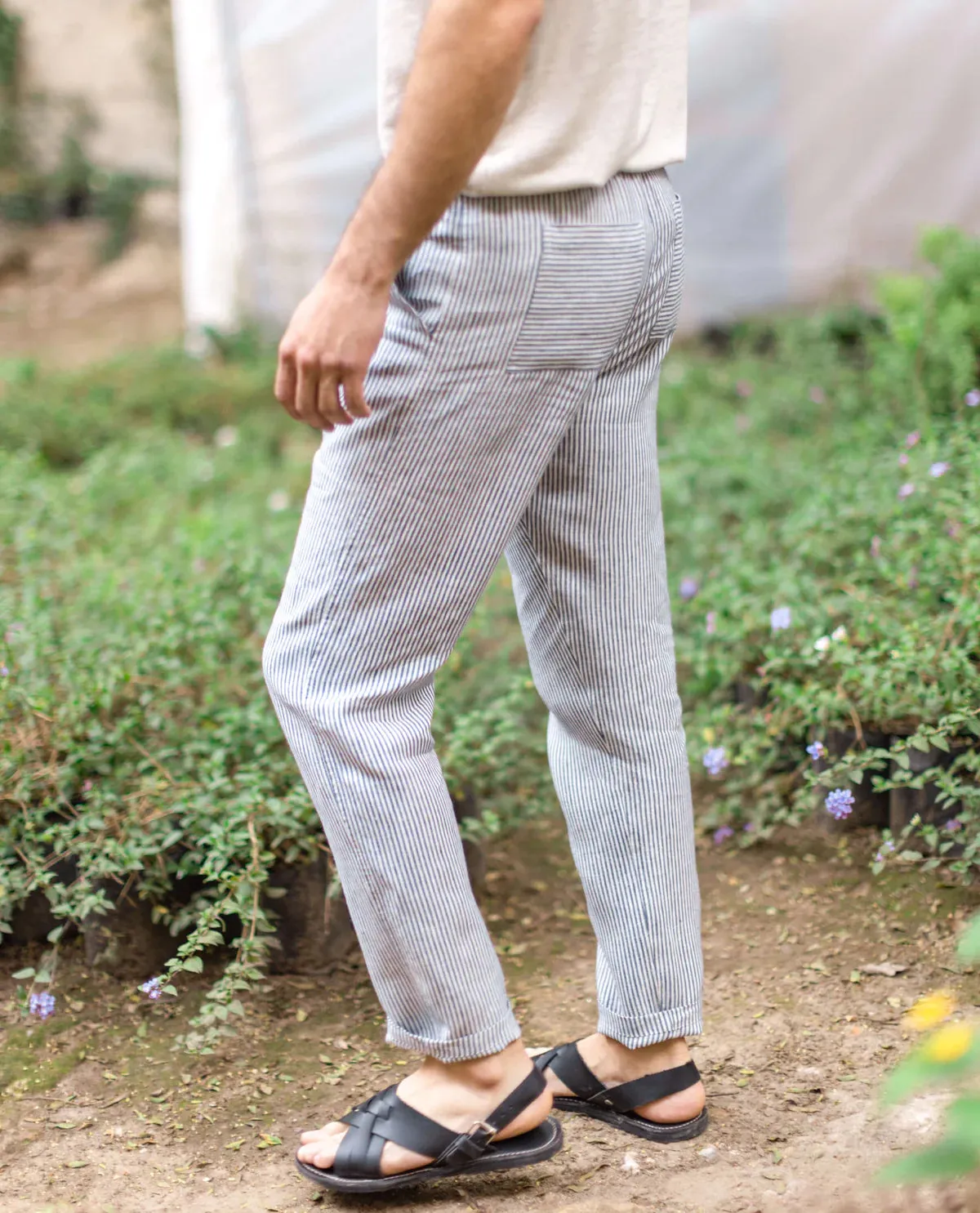 Alex Crane Lines Bo Linen Pant