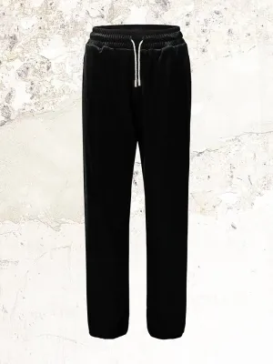 ALEXANDRE VAUTHIER rhinestone-drawstring velvet track pants