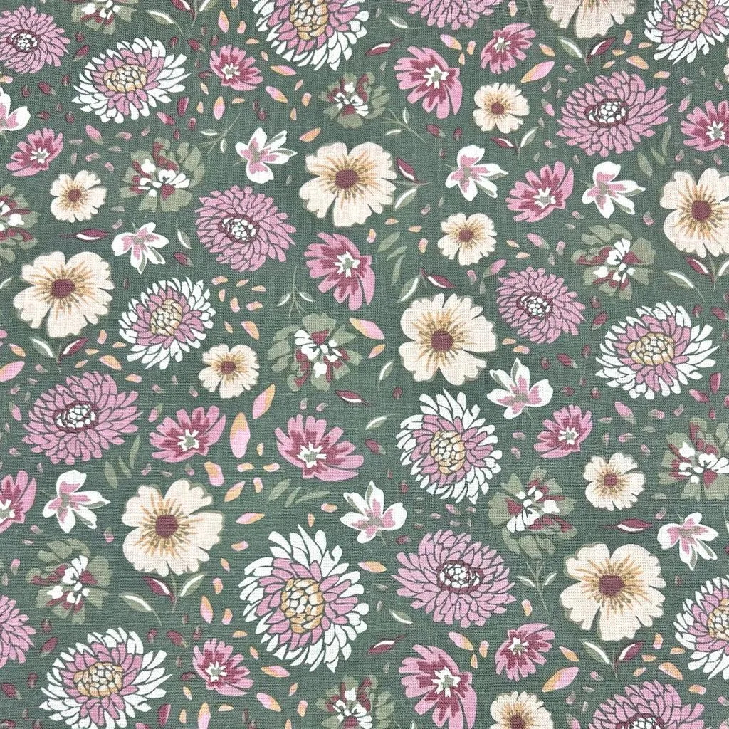 Breezy Blooms Linen Viscose Fabric