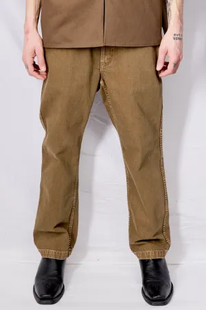 Brown City Work Wide Leg Pant