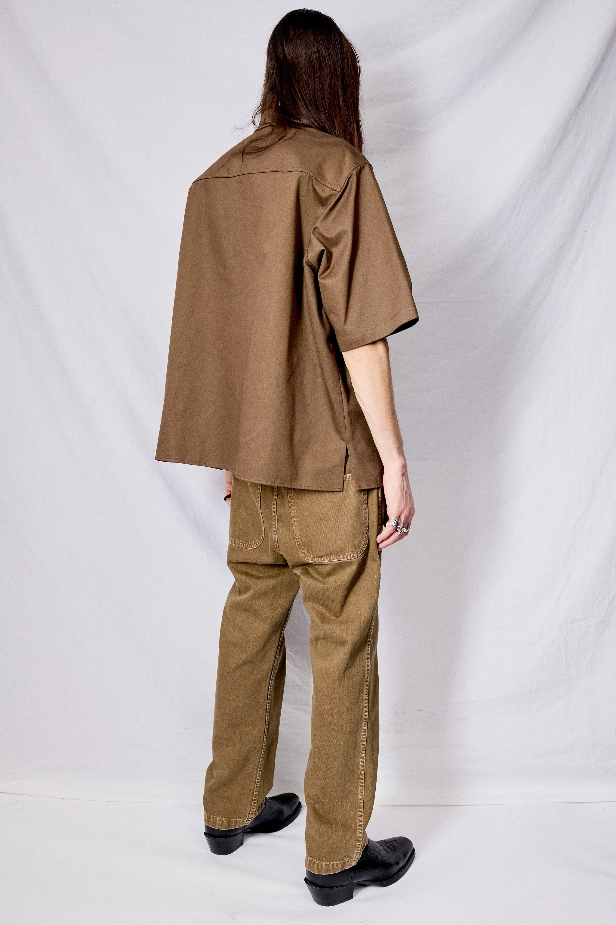 Brown City Work Wide Leg Pant