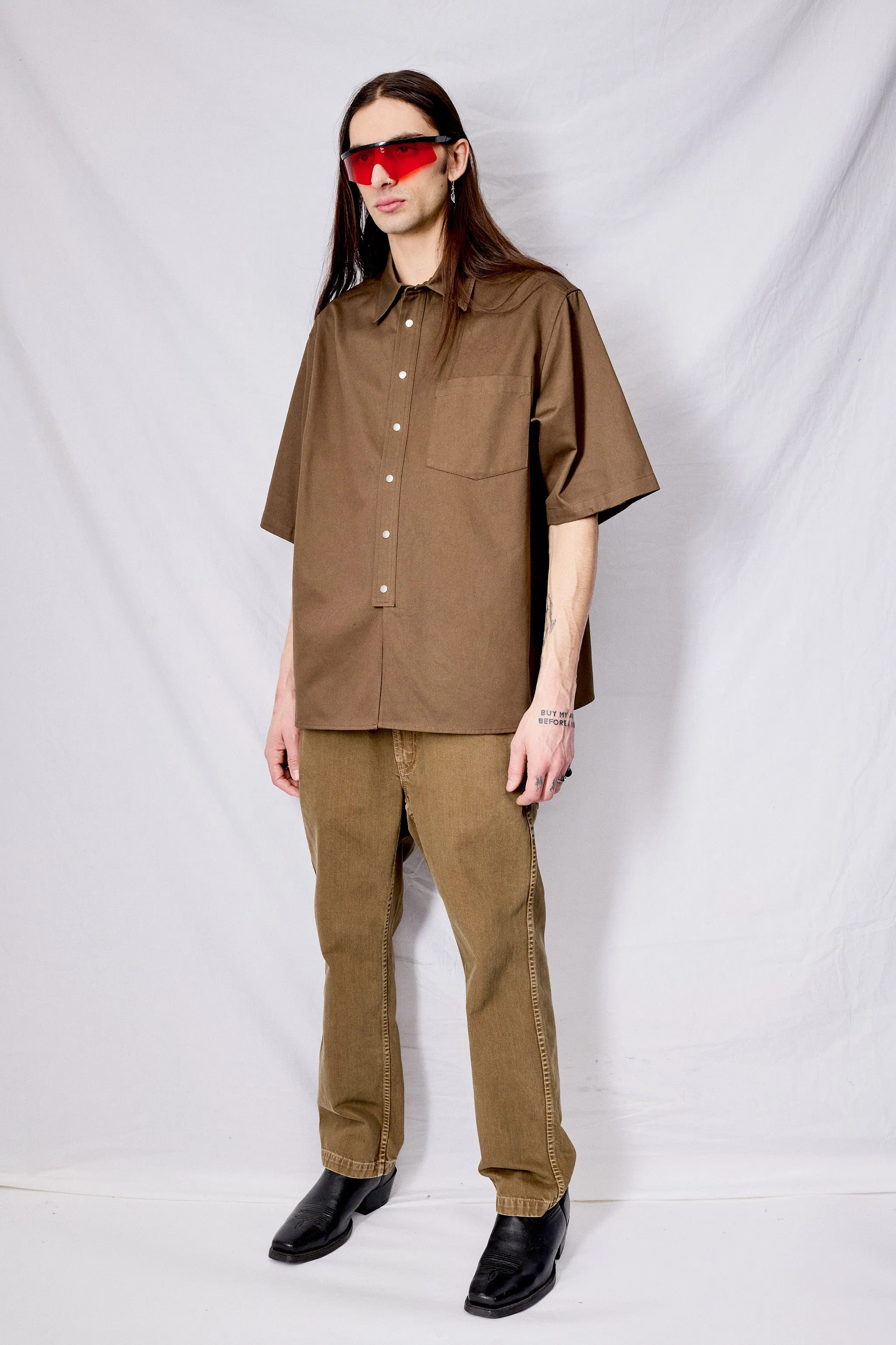 Brown City Work Wide Leg Pant