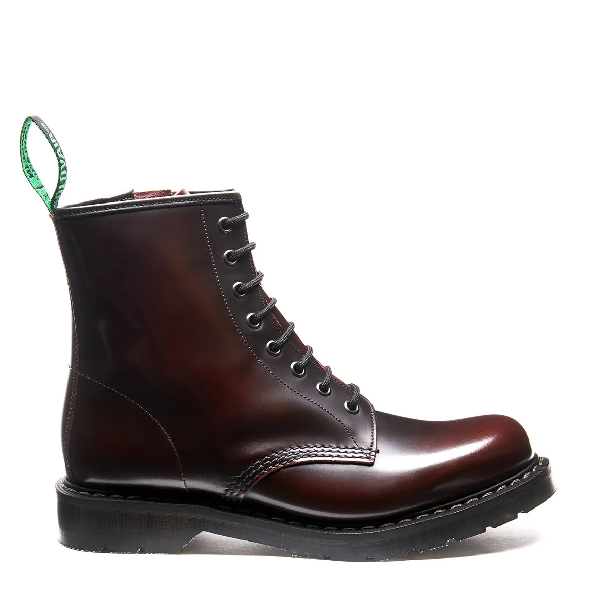 Burgundy Rub-Off 8 Eye Zip Derby Boot