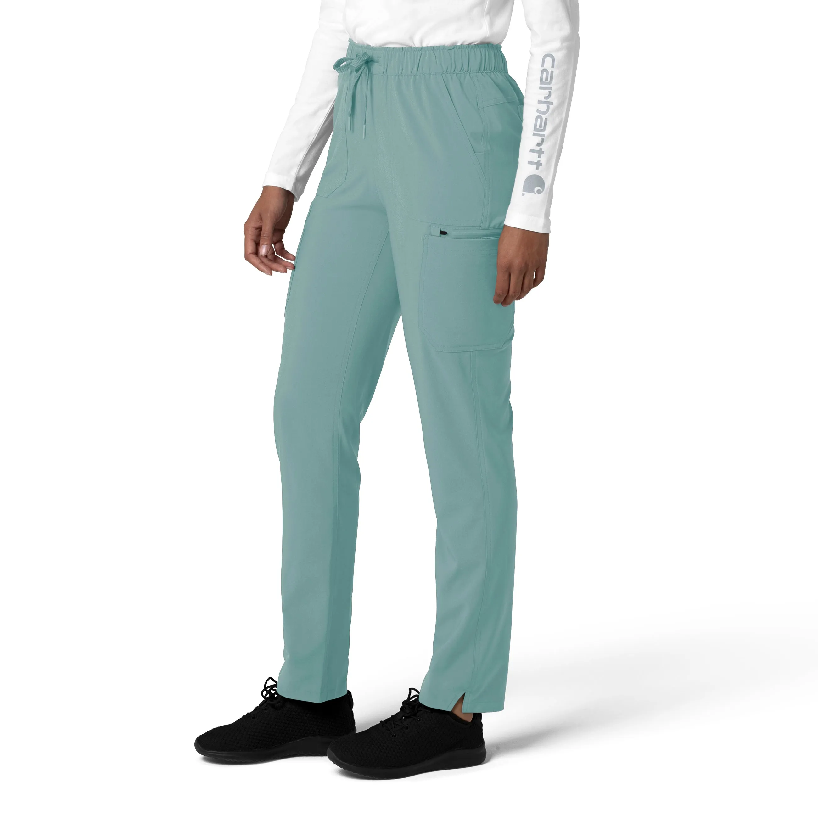 Carhartt Force Cross-Flex Women's Straight Leg Cargo Scrub Pant - Summer Blue