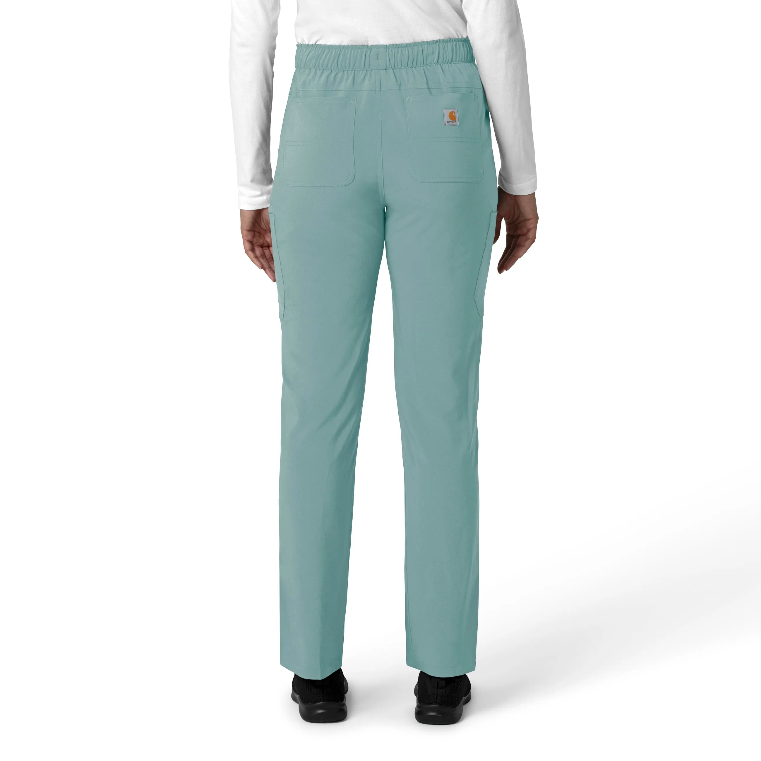 Carhartt Force Cross-Flex Women's Straight Leg Cargo Scrub Pant - Summer Blue