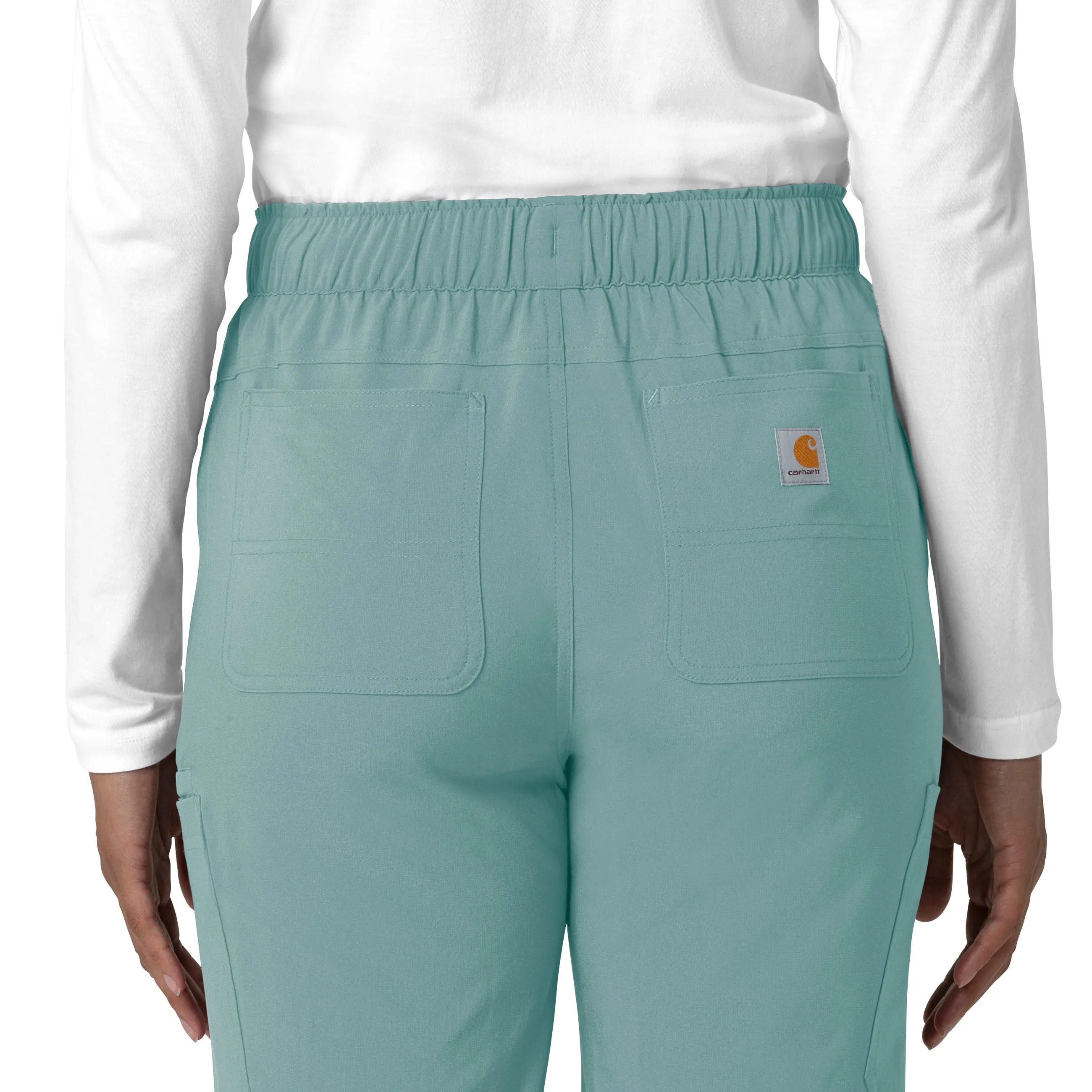 Carhartt Force Cross-Flex Women's Straight Leg Cargo Scrub Pant - Summer Blue