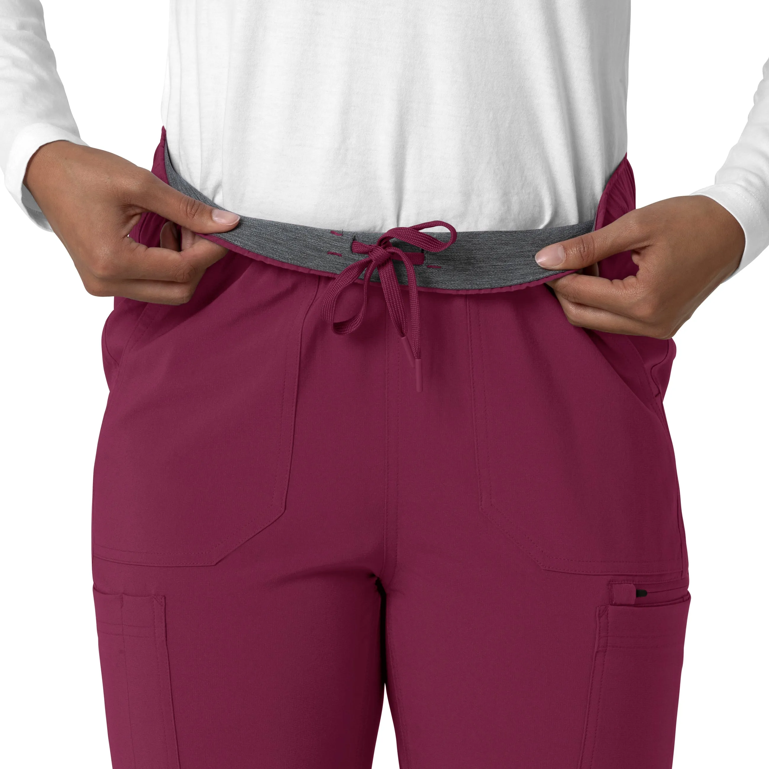 Carhartt Force Cross-Flex Women's Straight Leg Cargo Scrub Pant - Wine