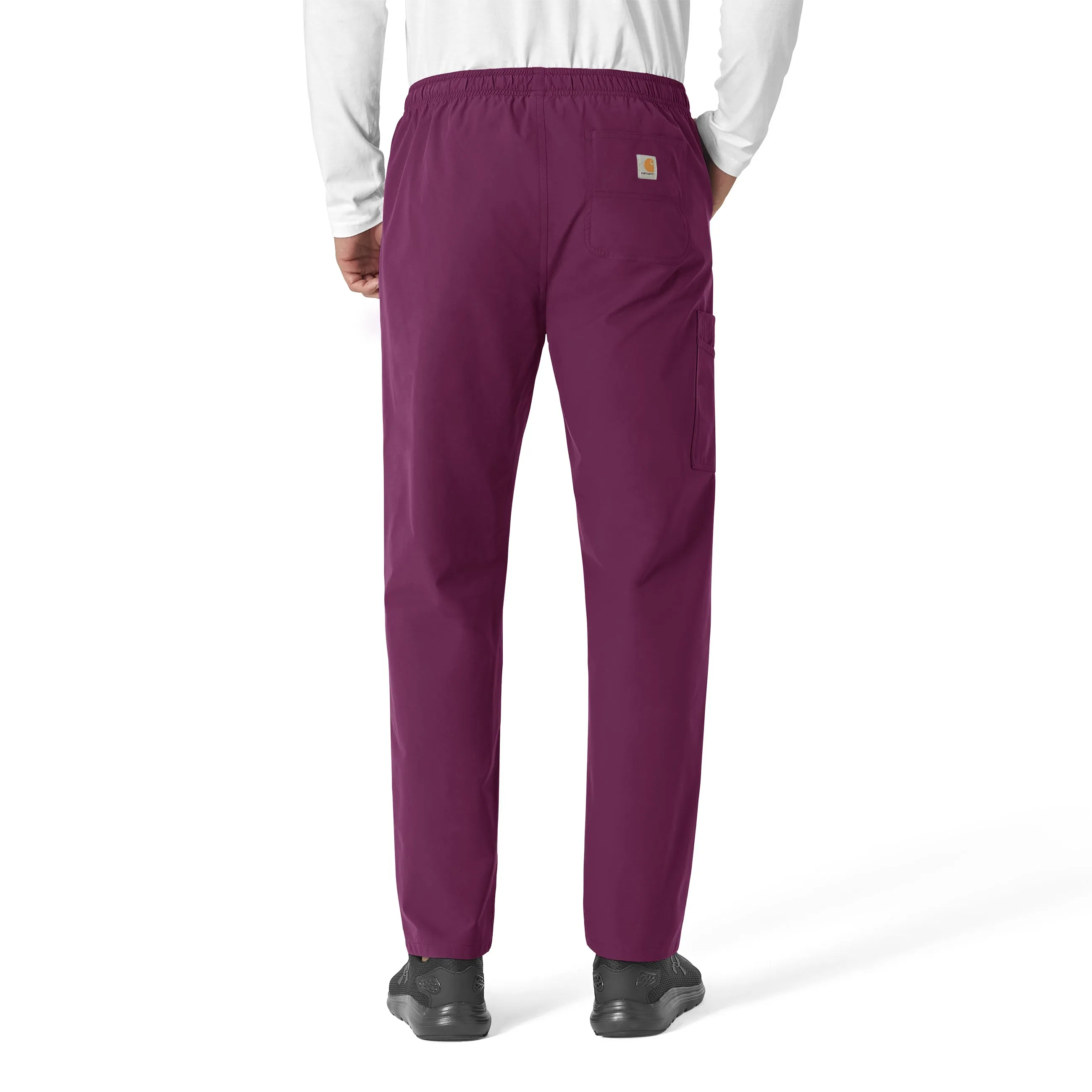 Carhartt Force Essentials Unisex Elastic Waist Cargo Scrub Pant - Wine