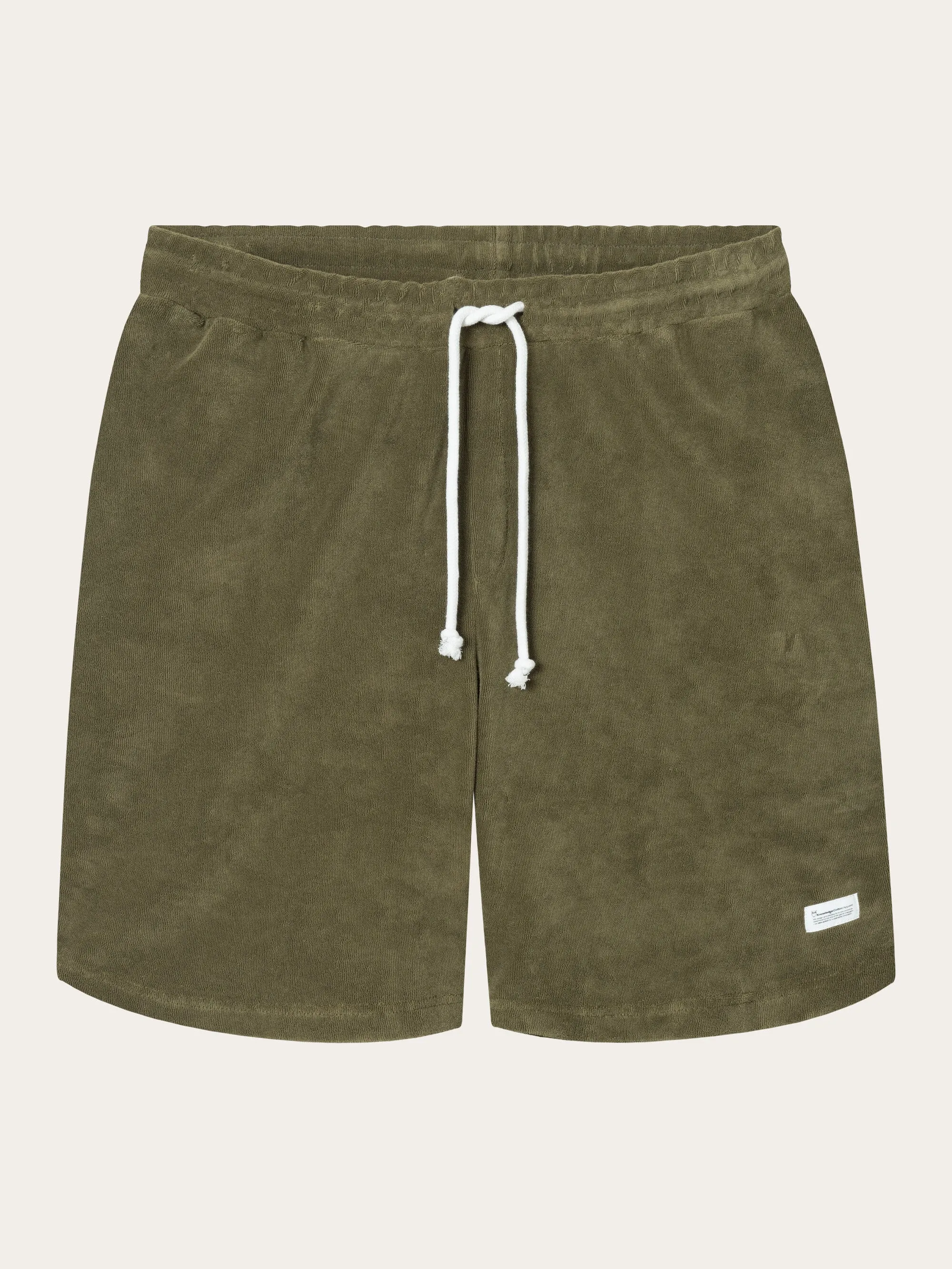 Casual terry shorts - Burned Olive