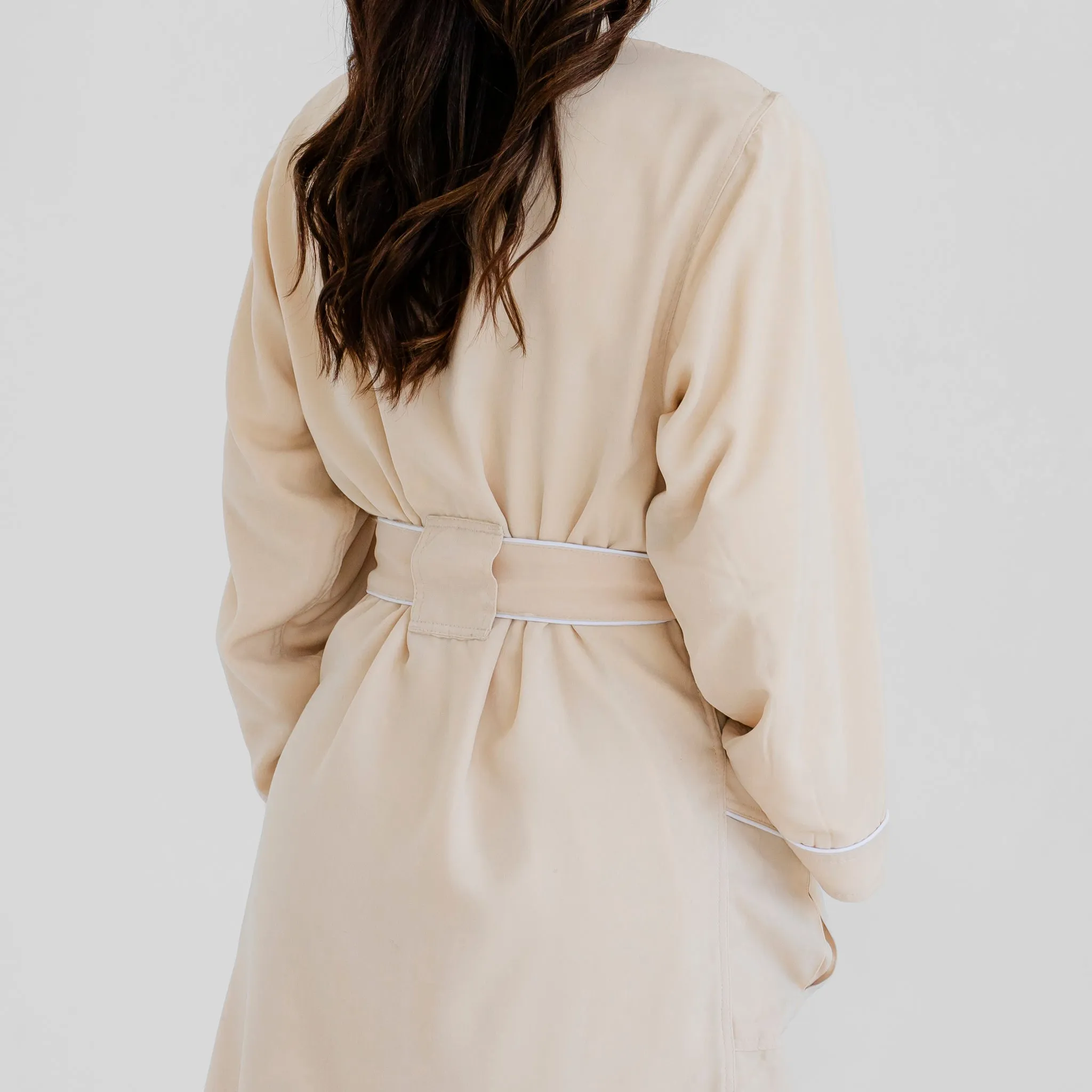 Classic Terry Cloth Spa Robe - Stone