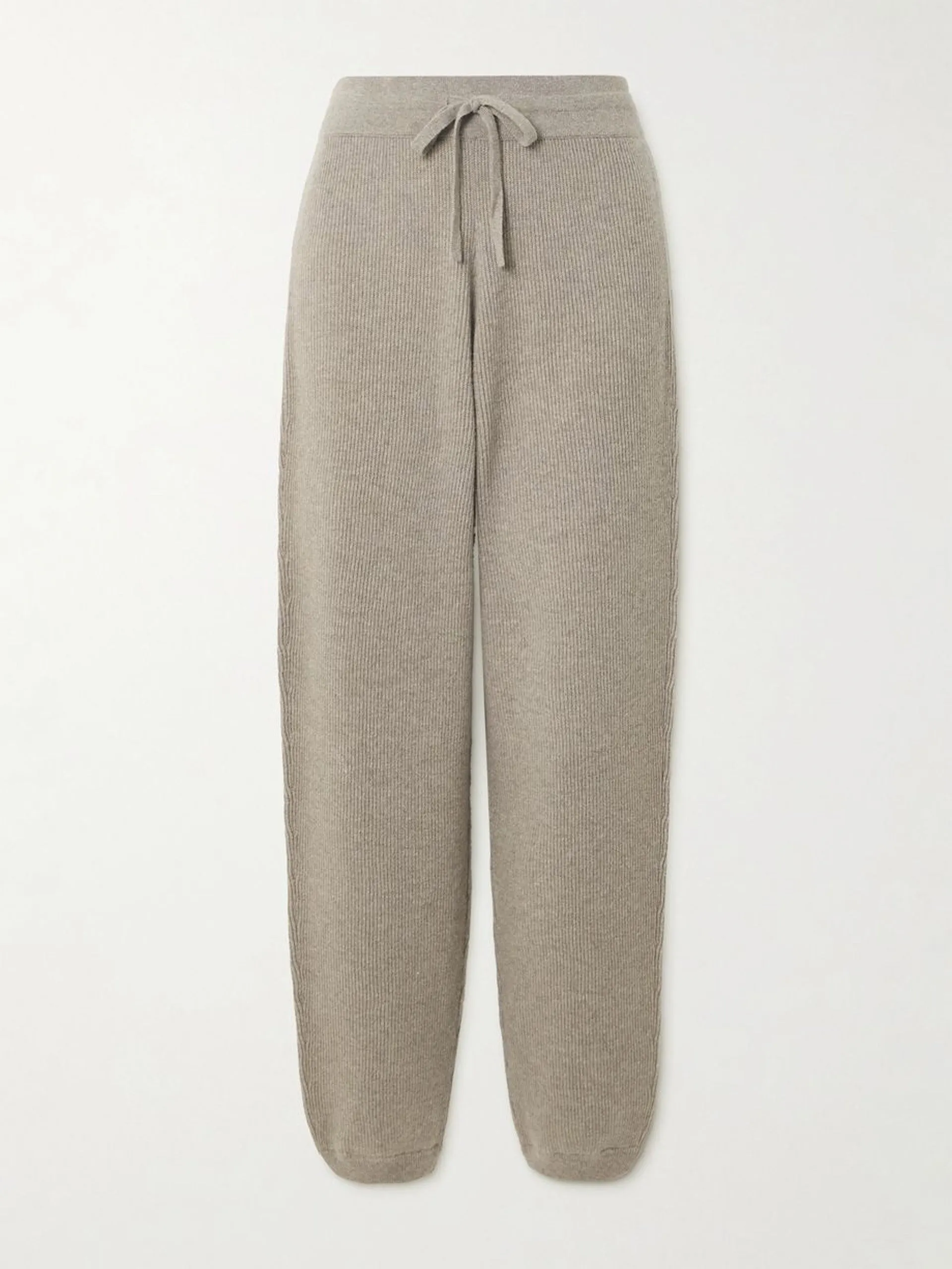 Darford ribbed cashmere tapered track pants