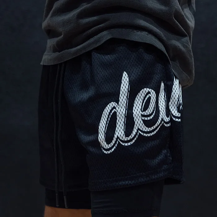 Deuce Mesh Shorts | Black/White