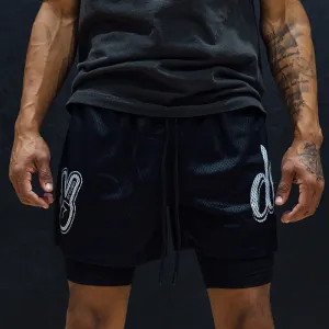 Deuce Mesh Shorts | Black/White