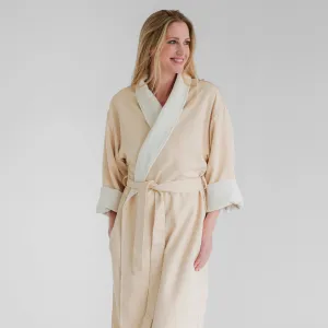 Essential Terry Cloth Spa Robe - Stone