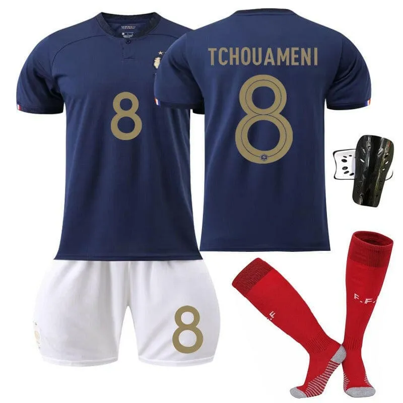 France Home Football Kit with Mbappe's No. 10 Jersey