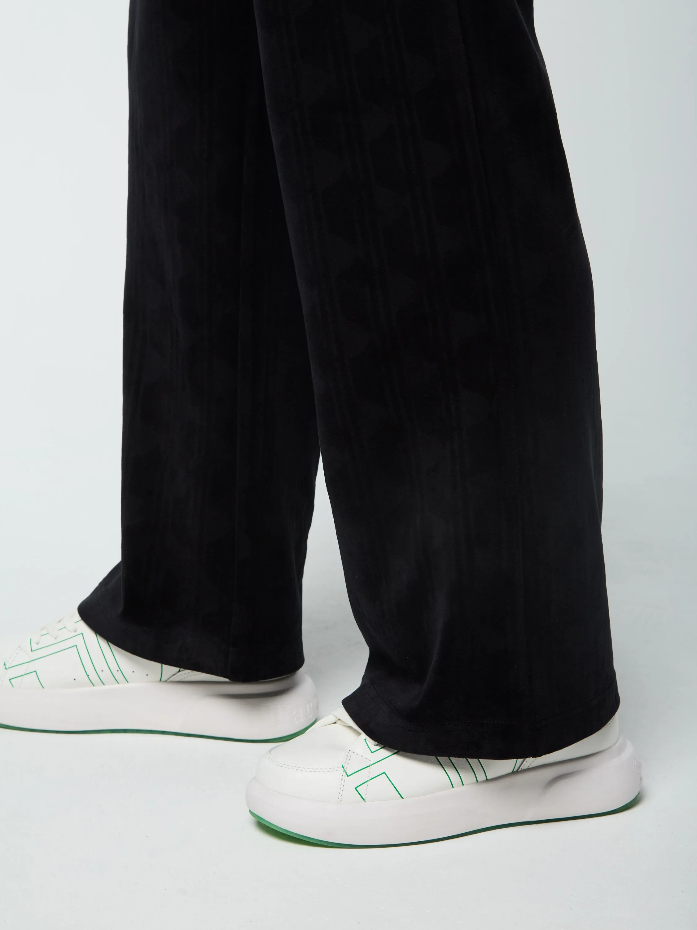 Gabrisa Velour Track Pant- Black Beauty