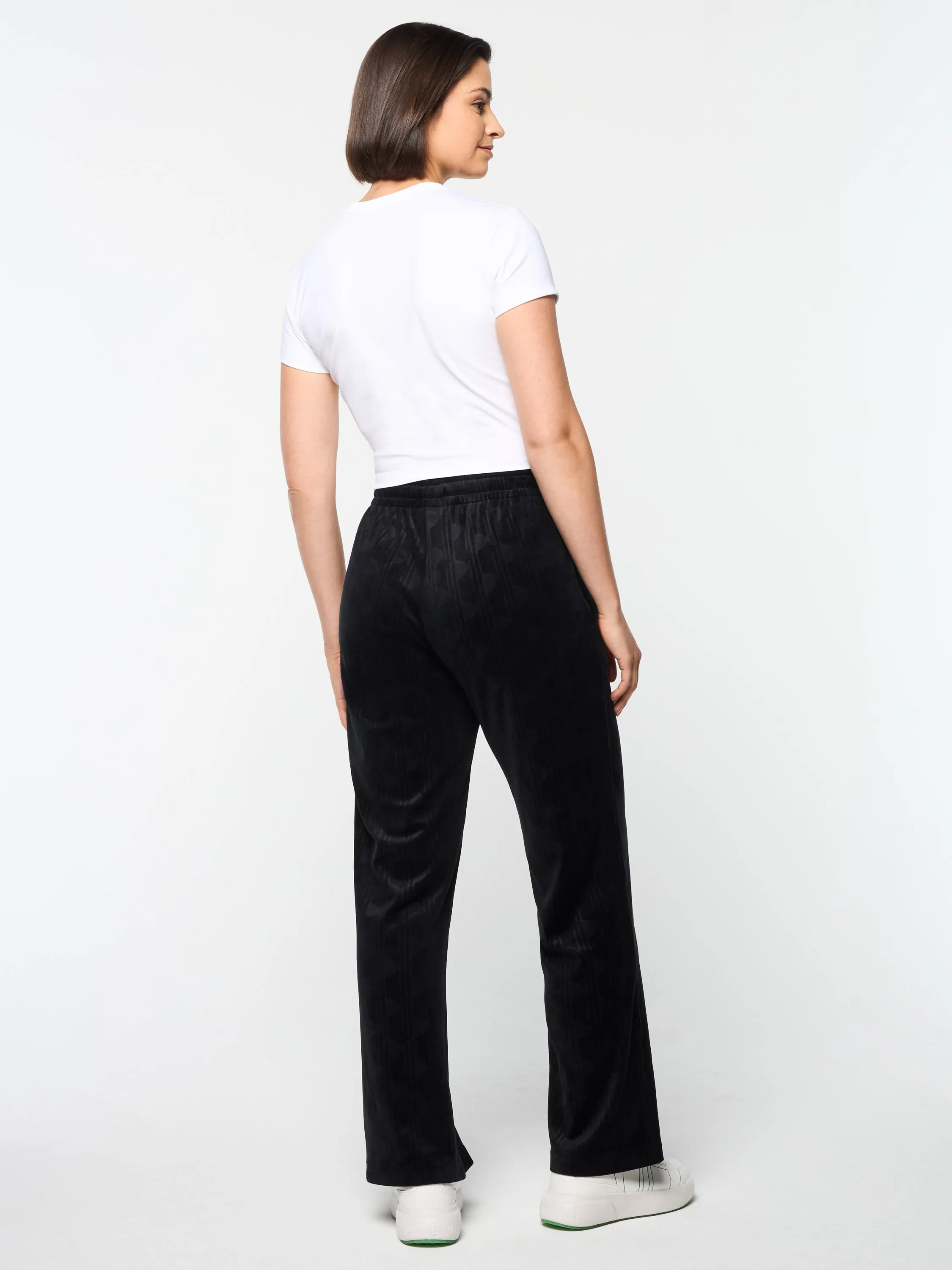 Gabrisa Velour Track Pant- Black Beauty