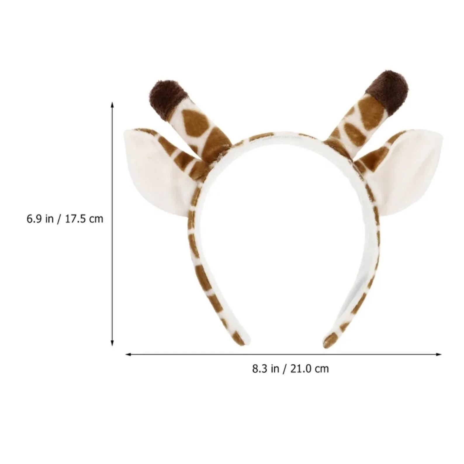 Giraffe Ears Headband, Headwear Elastic Hair Hoop For Party Animal Cosplay Costume, spa, soft and light weight, for a facial, skincare, face washing, makeup headband.