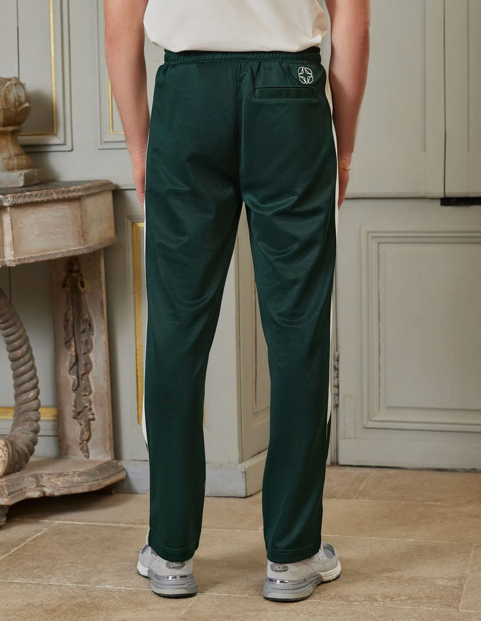 Green Contrast Stripe Track Pant