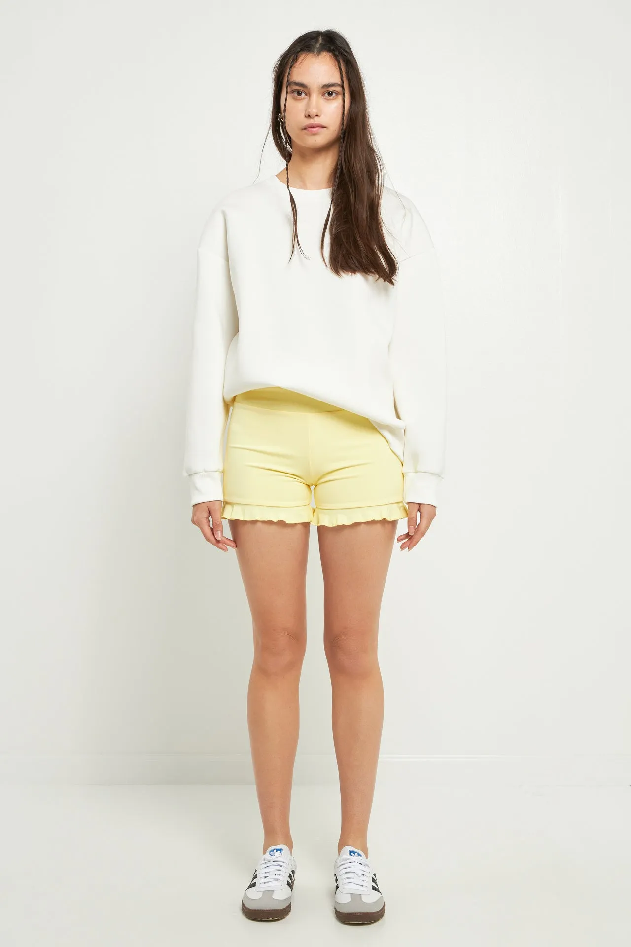 Grey Lab - Biker Shorts with Ruffle