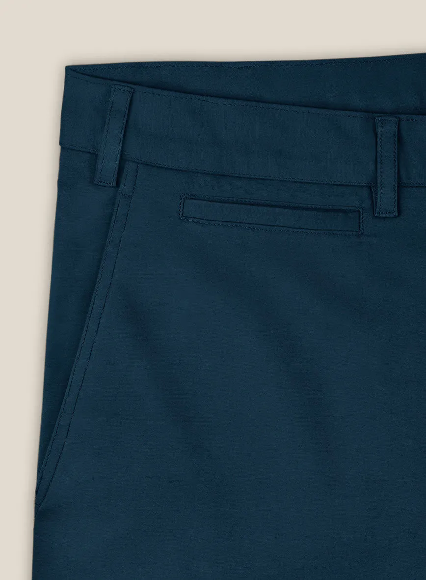 Italian Astronaut Blue Cotton Stretch Shorts