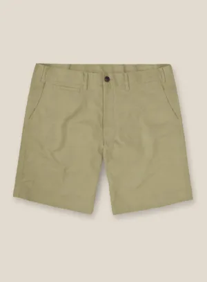 Italian Dark Tan Cotton Stretch Shorts