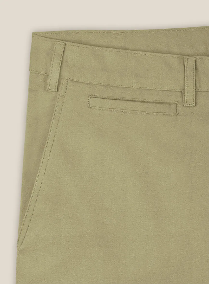 Italian Dark Tan Cotton Stretch Shorts