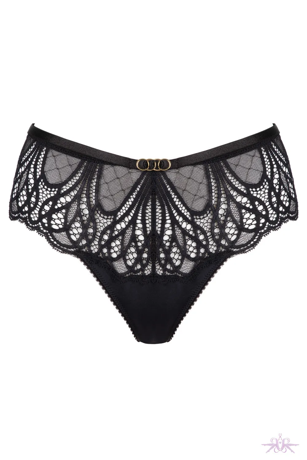 Jolidon Angels Black Lace Brazilian Knicker