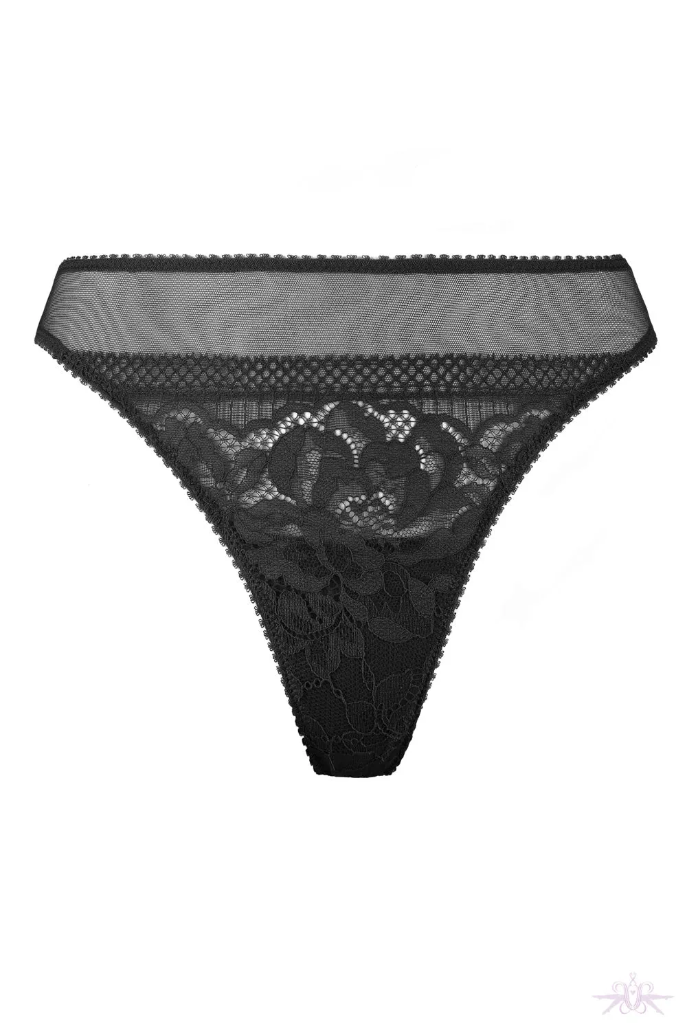 Jolidon Rock DJ Black Lace Brazilian Knicker