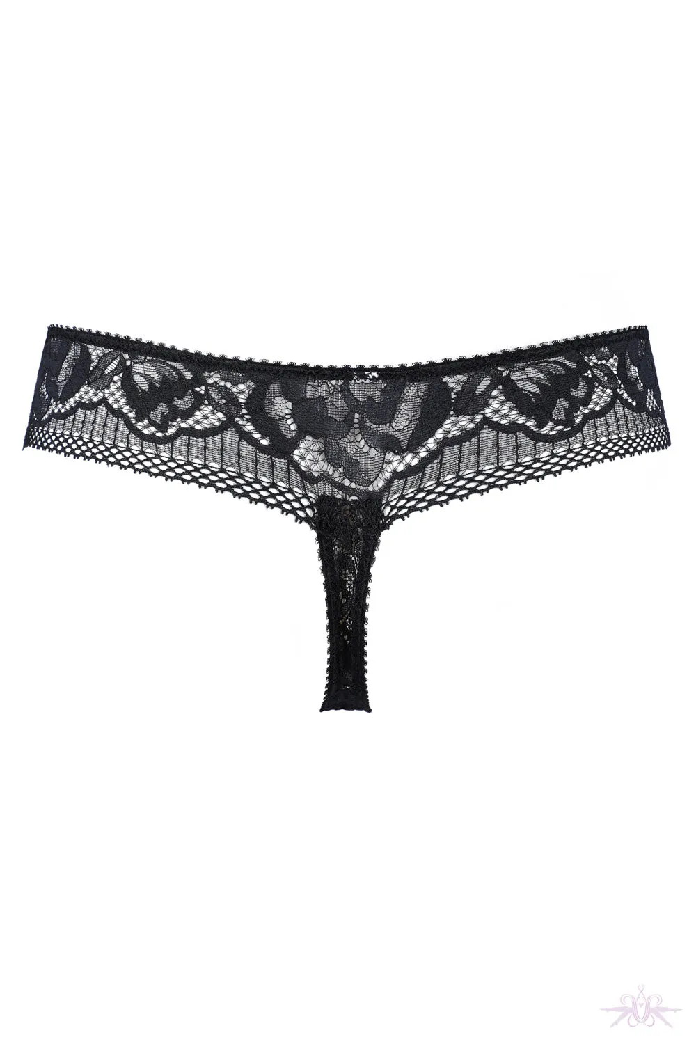 Jolidon Rock DJ Black Lace Thong