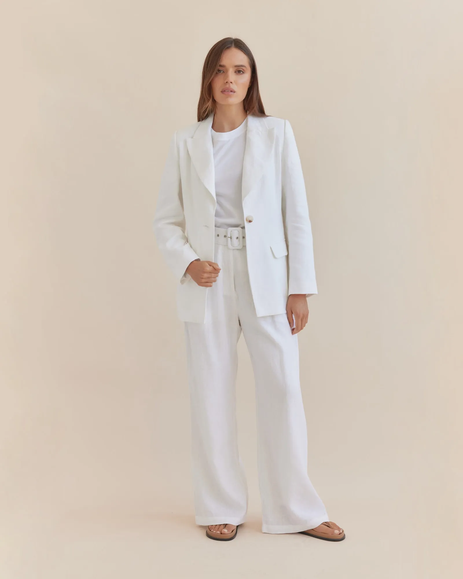 Katrina Linen Pant - Ivory