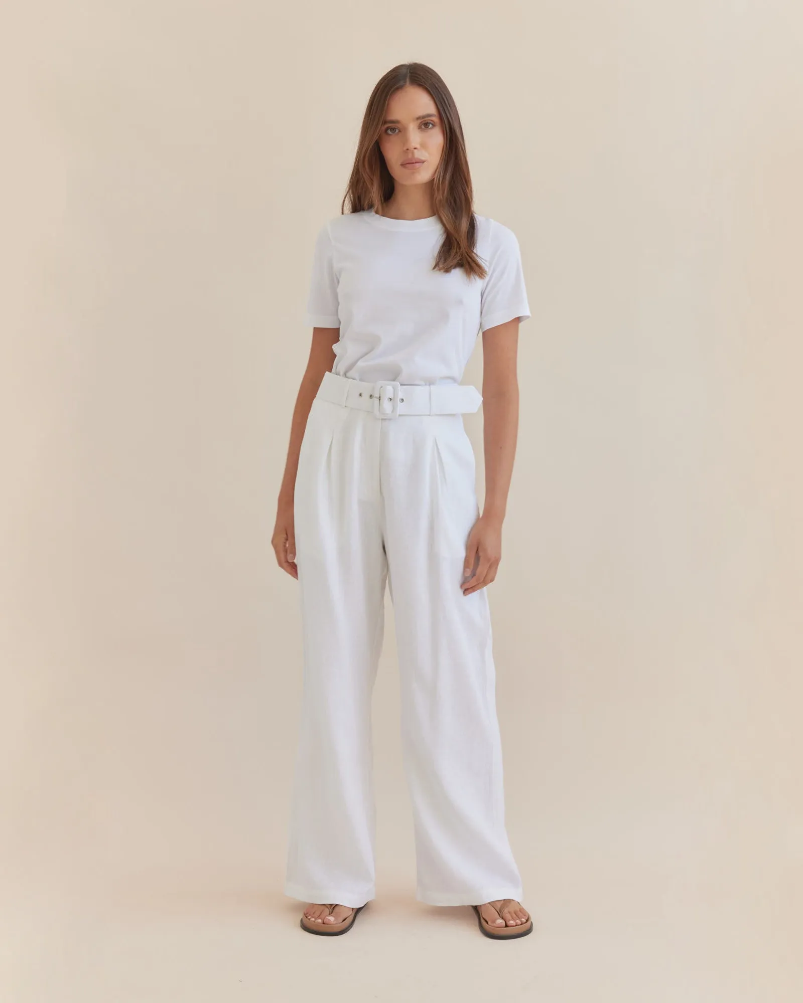 Katrina Linen Pant - Ivory