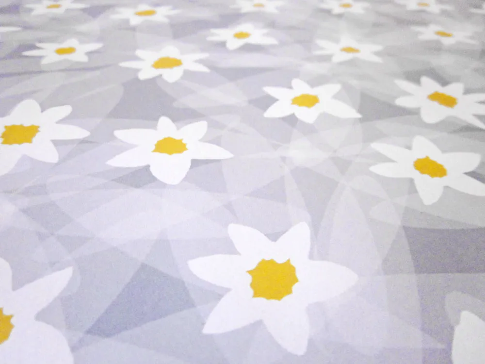 Lazy Daisy Tea Towel - Linen/Cotton