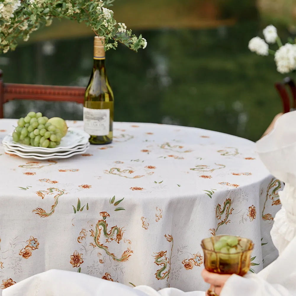 Ling Custom Waterproof Linen Tablecloth