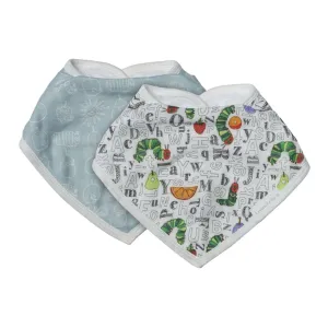 LouLou Lollipop Eric Carle Collection 2-Pack Muslin Bandana Bibs Set