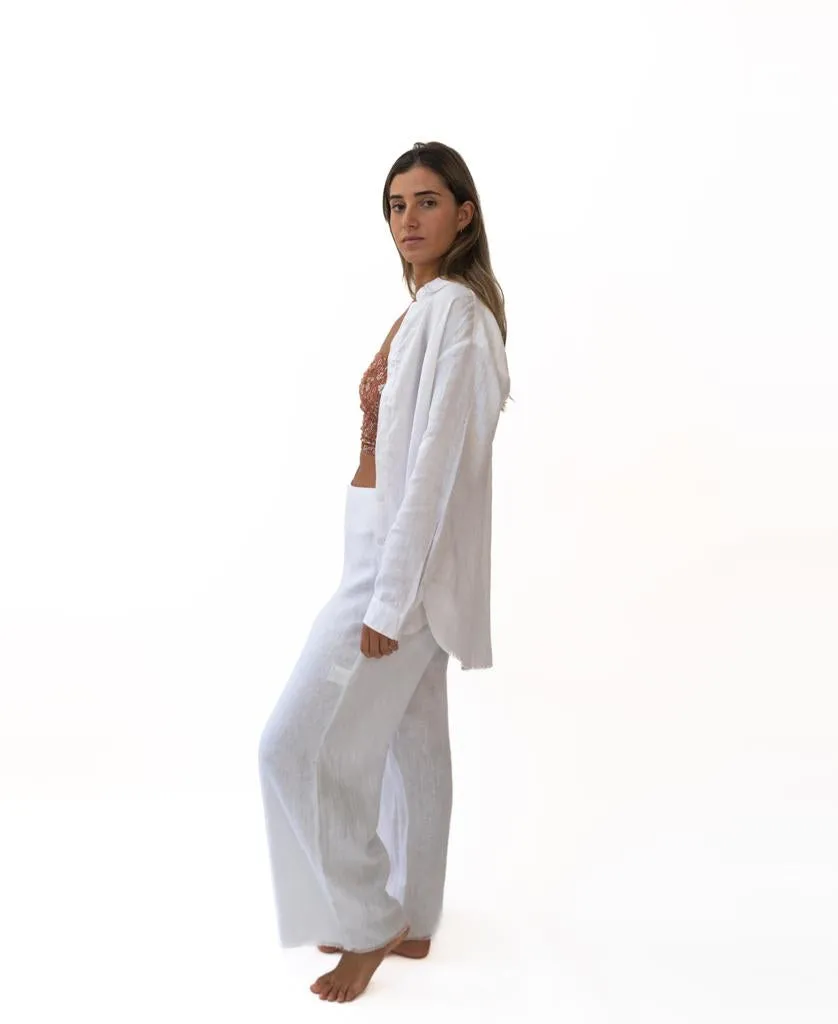 Maeve L/S Shirt | White Linen