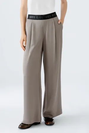 Modern Palazzo Trouser in Taupe