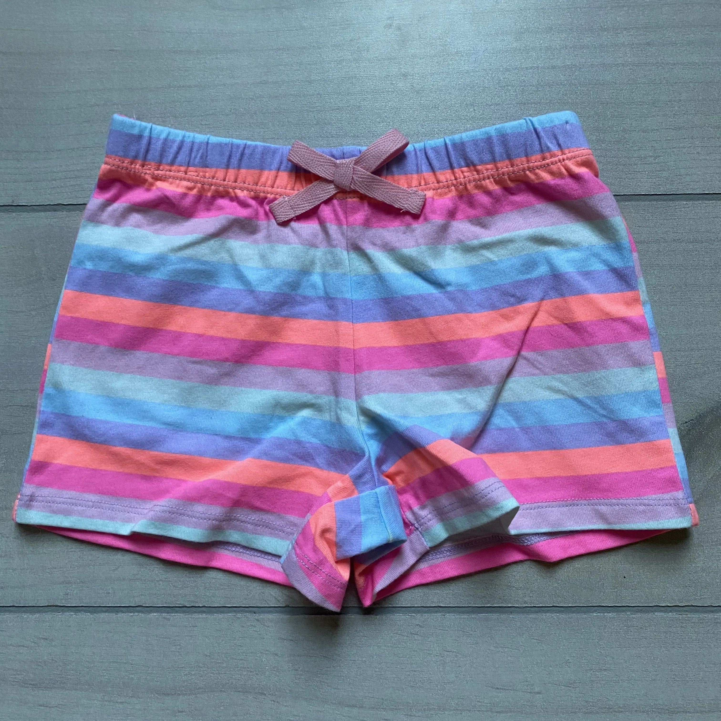 NEW Children's Place Bright Striped Pull On Elastic Waist Shorts