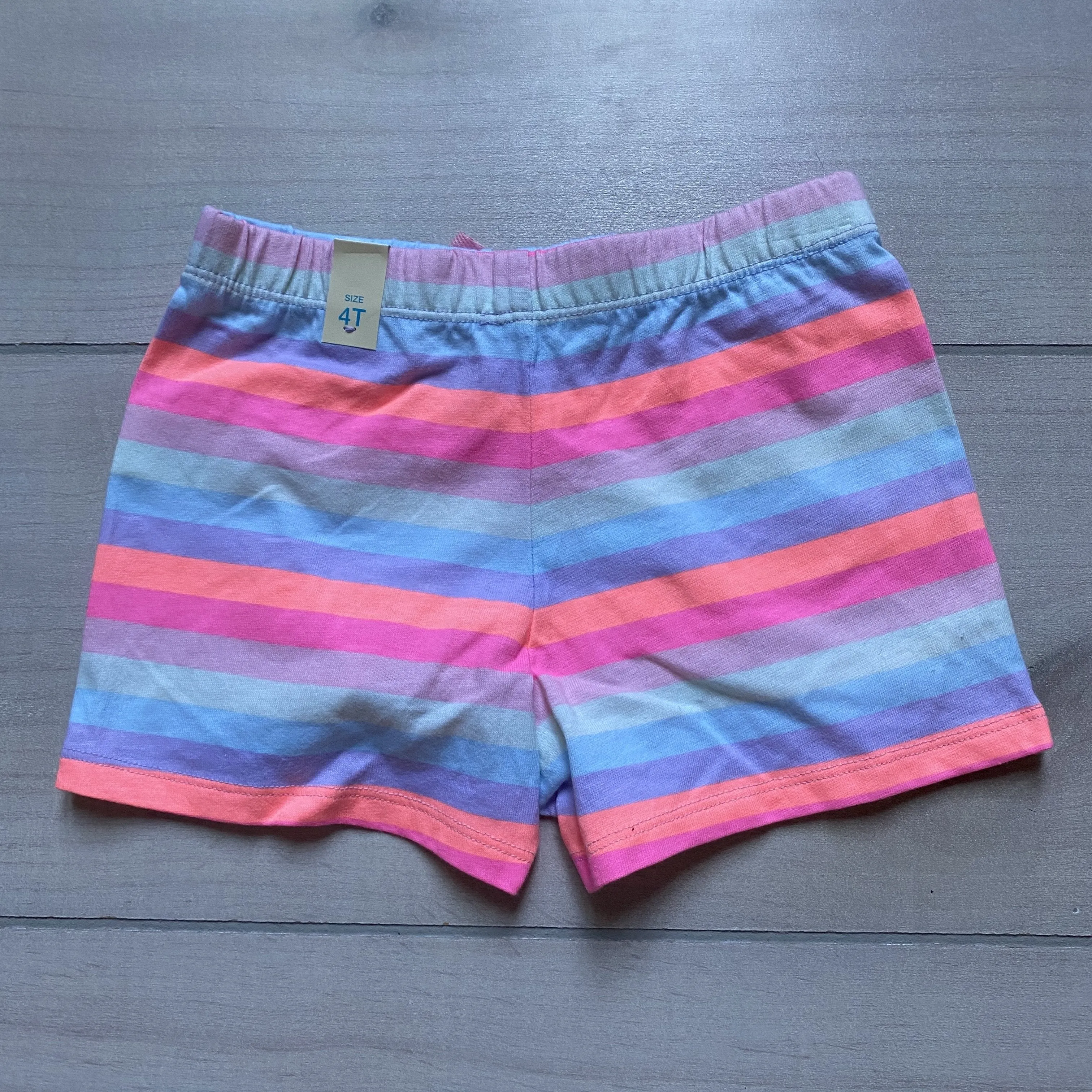 NEW Children's Place Bright Striped Pull On Elastic Waist Shorts