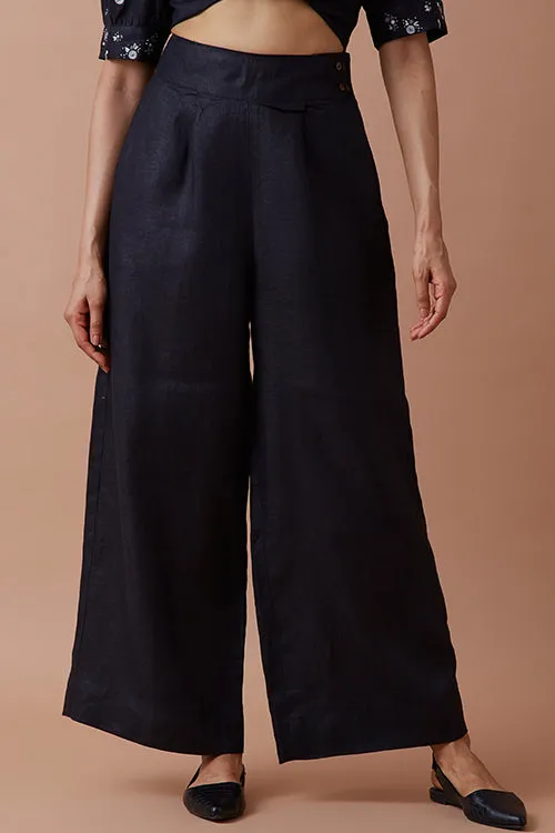 Okhai 'Black Olive' Pure Linen Pant