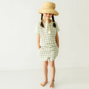 Organic Baby Toddler Top and Shorts Set - Gingham