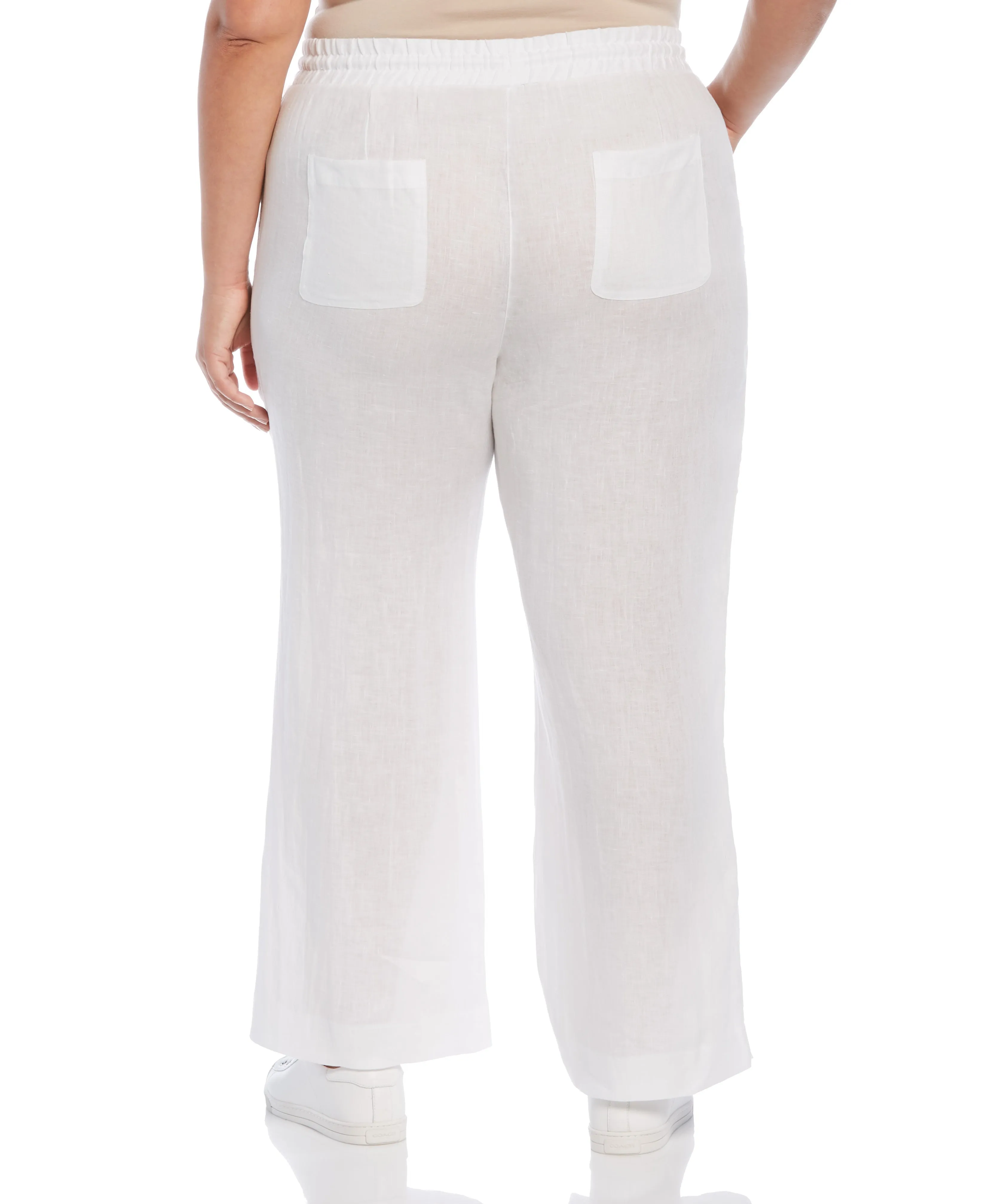 Plus Size Modern Fit Wide Leg Linen Pant