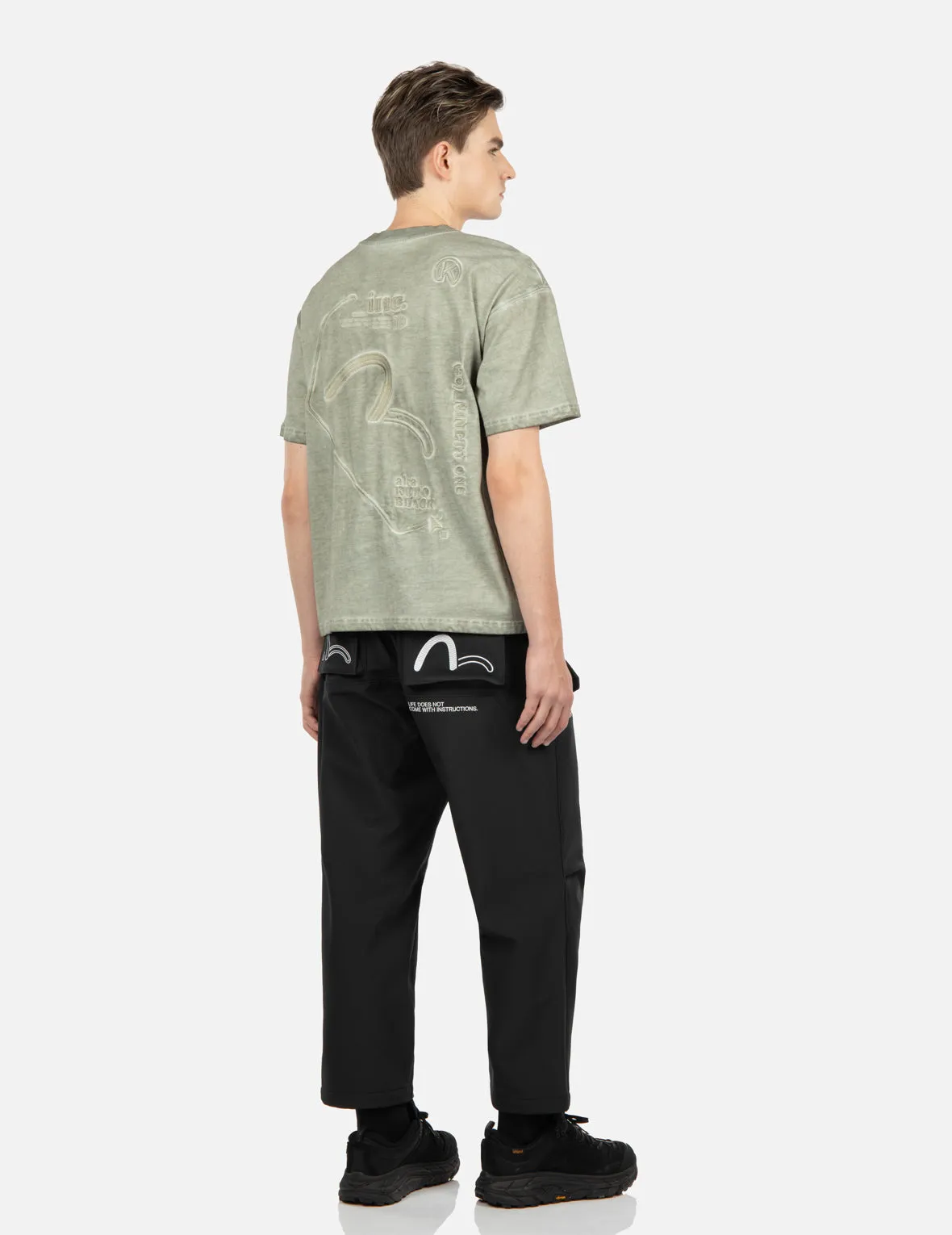 Pocket Patch Seagull Embroidered Pants