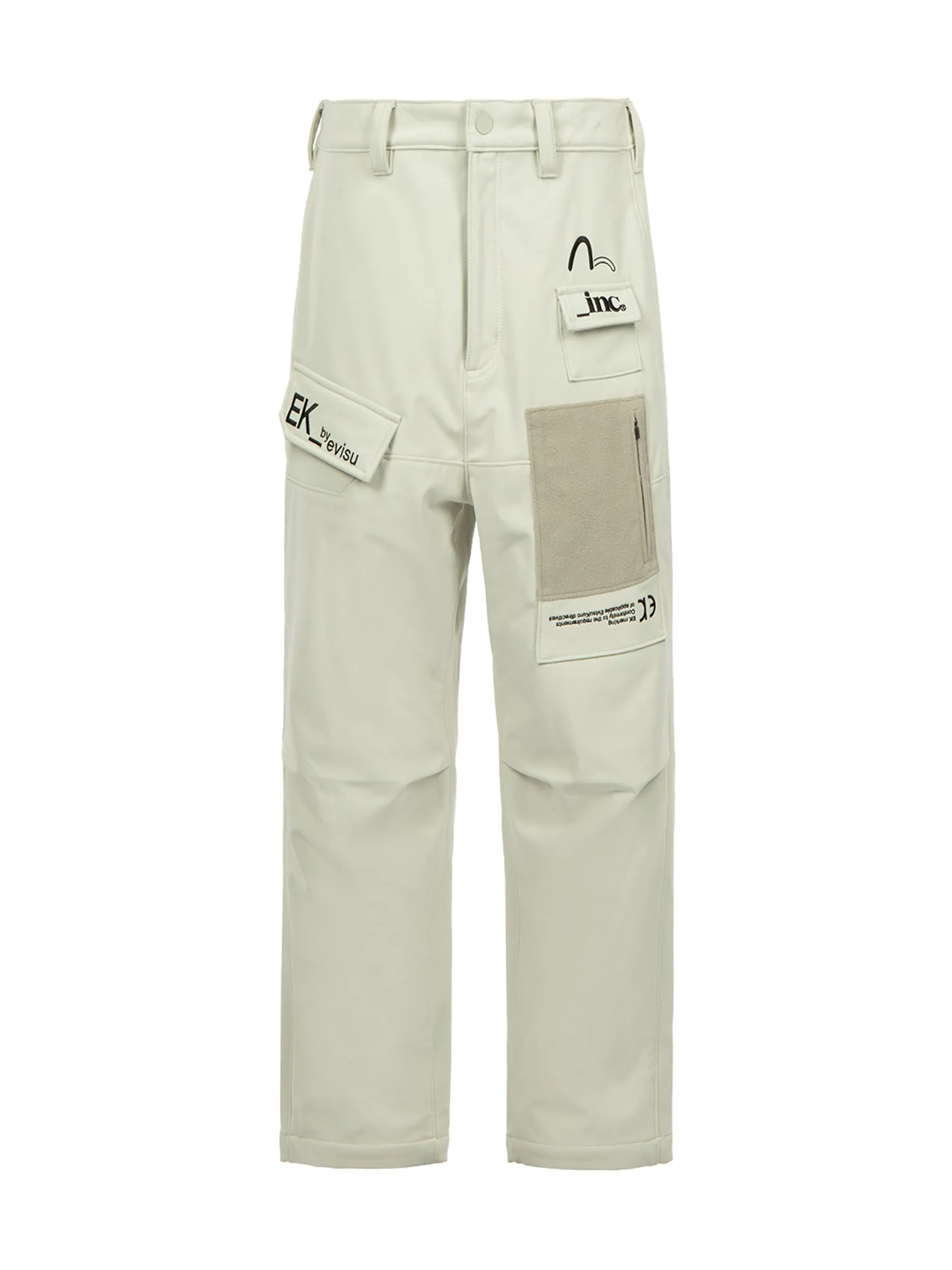 Pocket Patch Seagull Embroidered Pants