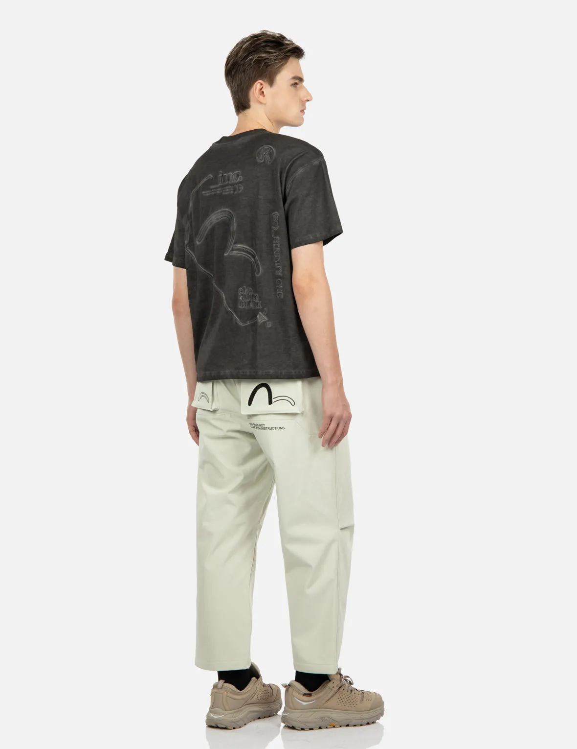 Pocket Patch Seagull Embroidered Pants