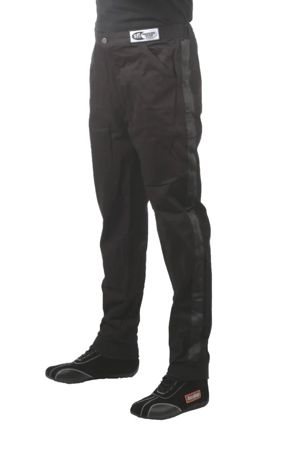 RaceQuip Single Layer Fire Suit Pants - Black - Small - 112002