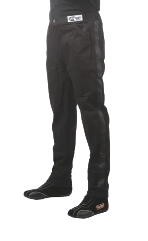 RaceQuip Single Layer Fire Suit Pants - Black - Small - 112002