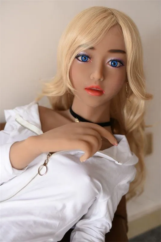 Realistic 148cm Tanned Sex Doll, Skinny B-cup Blonde Hair Hispanic Girl Ashley