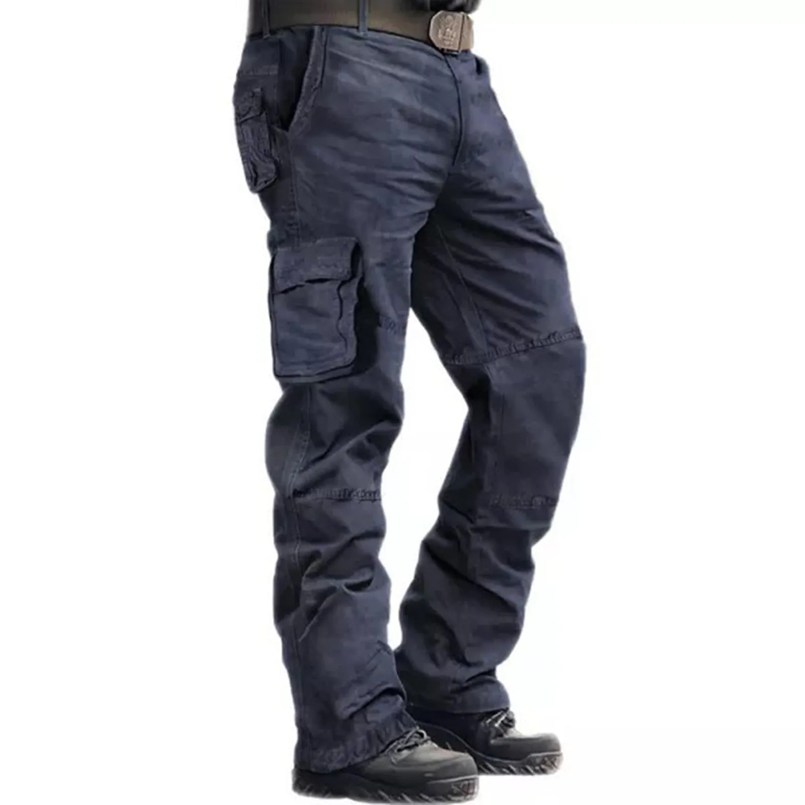 RETRO 100% COTTON MULTI-POCKETS CARGO PANTS